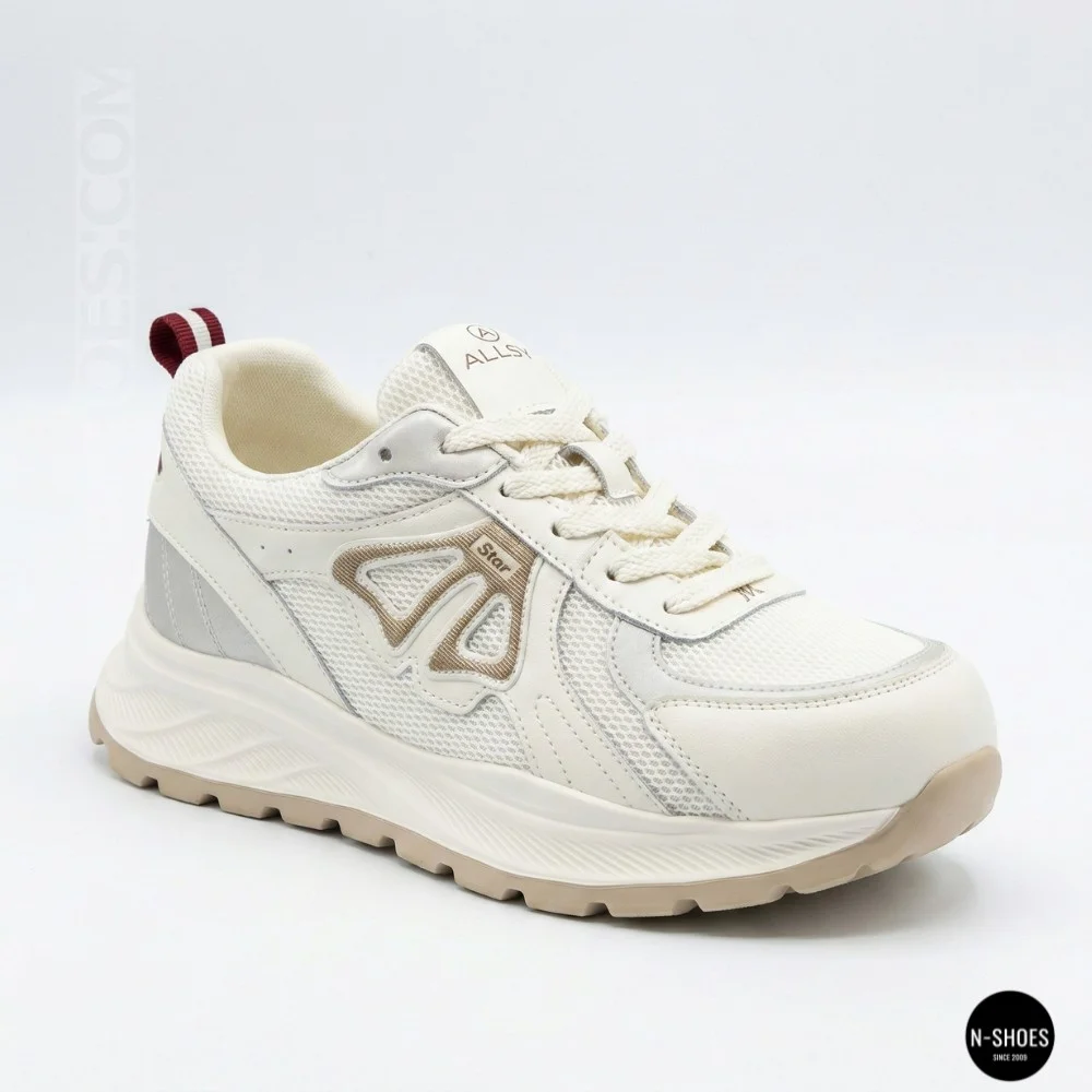 Women's Beige Sneakers Allsy 207032 yr18-3 Lonza Axel Arigato Style