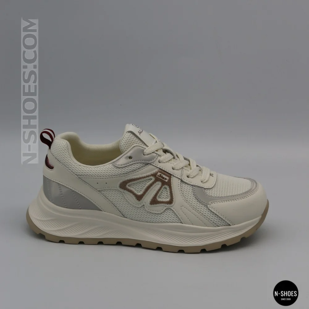 Women's Beige Sneakers Allsy 207032 yr18-3 Lonza Axel Arigato Style