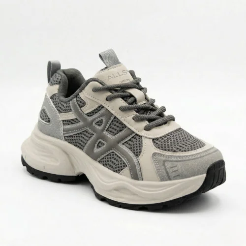 Жіночі сірі кросівки Allsy 208433 tt-105 Lonza  grey 6164 в стилі Asics GEL-Kayano 14