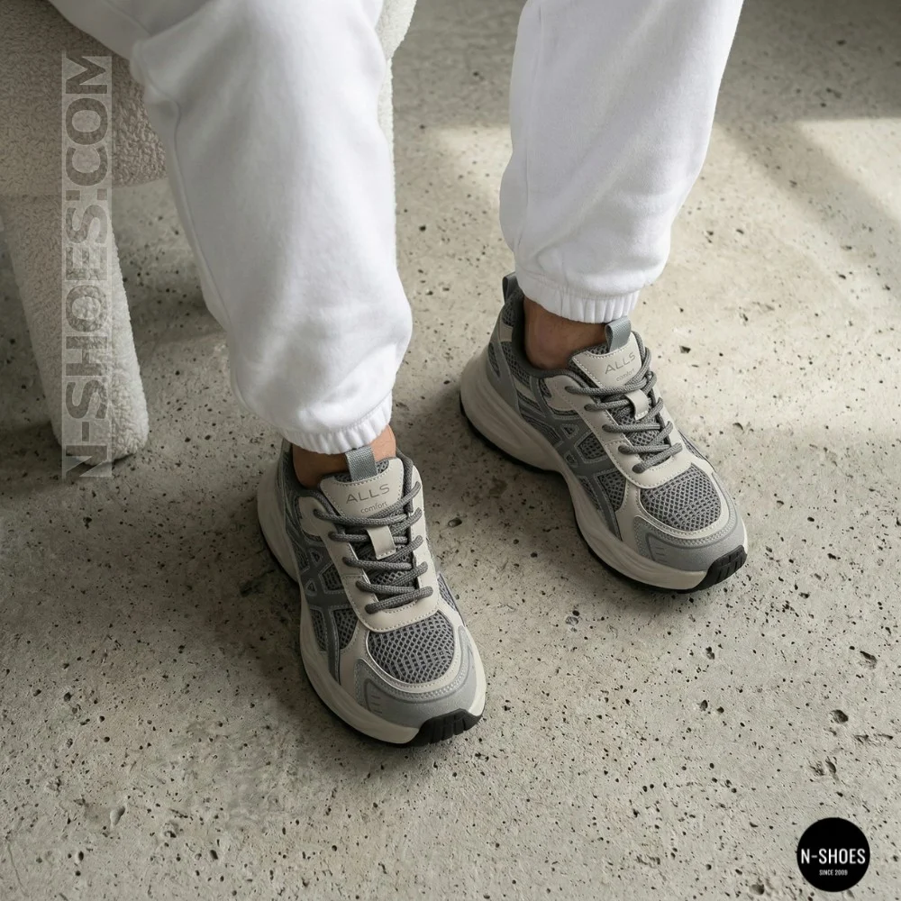 Allsy Lonza 208433 tt-105 Grey 6164 Sneakers (GEL-Kayano 14 Style)