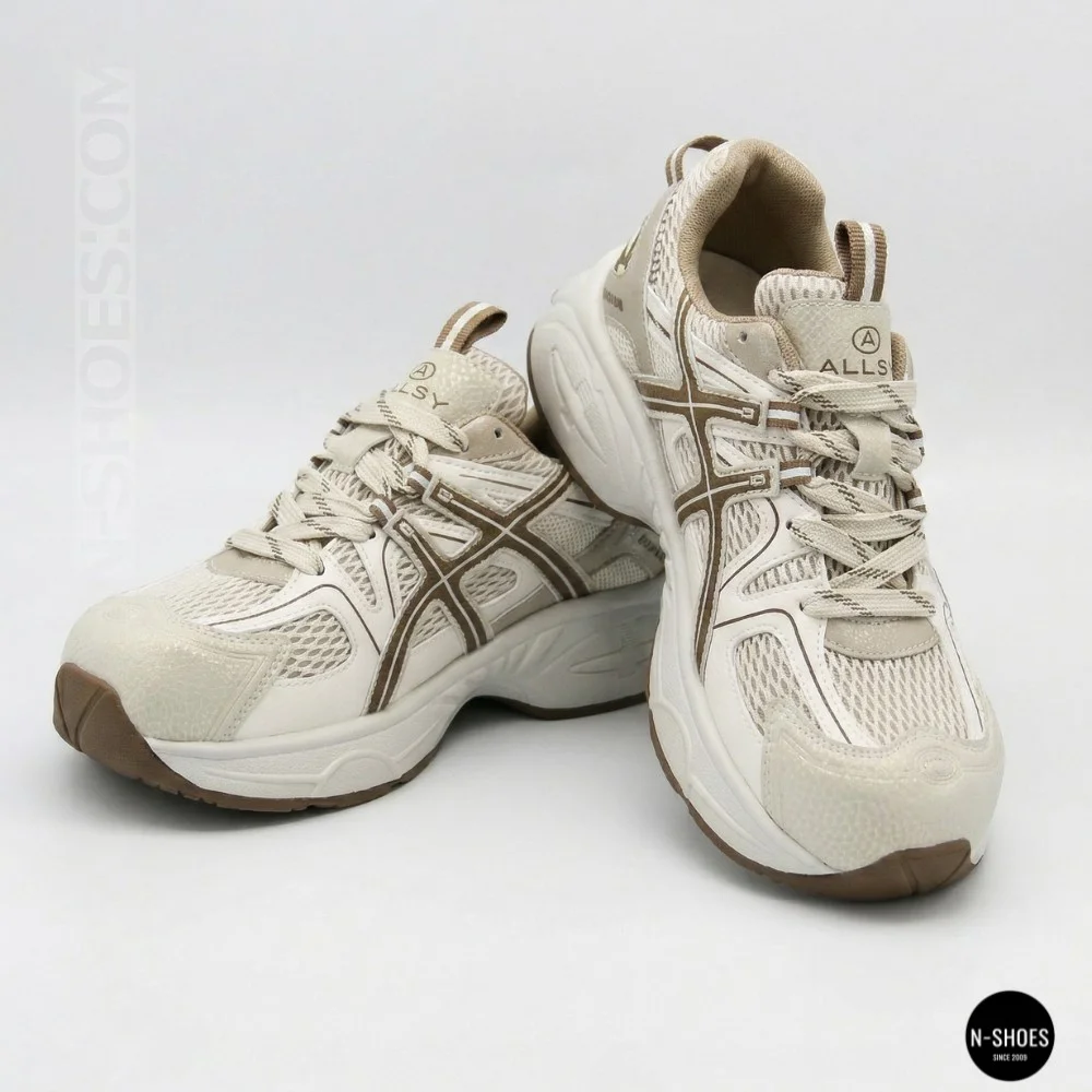Women's Beige Sneakers Allsy 209789 t25675 Lonza beige 6165