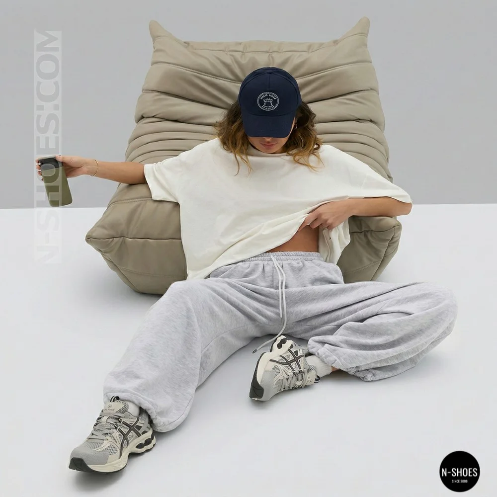 Жіночі сірі кросівки Allsy 209784 t25675 Lonza 212533 grey 6166 у стилі ASICS GEL