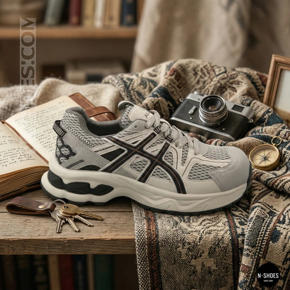 Жіночі сірі кросівки Allsy 209784 t25675 Lonza 212533 grey 6166 у стилі ASICS GEL
