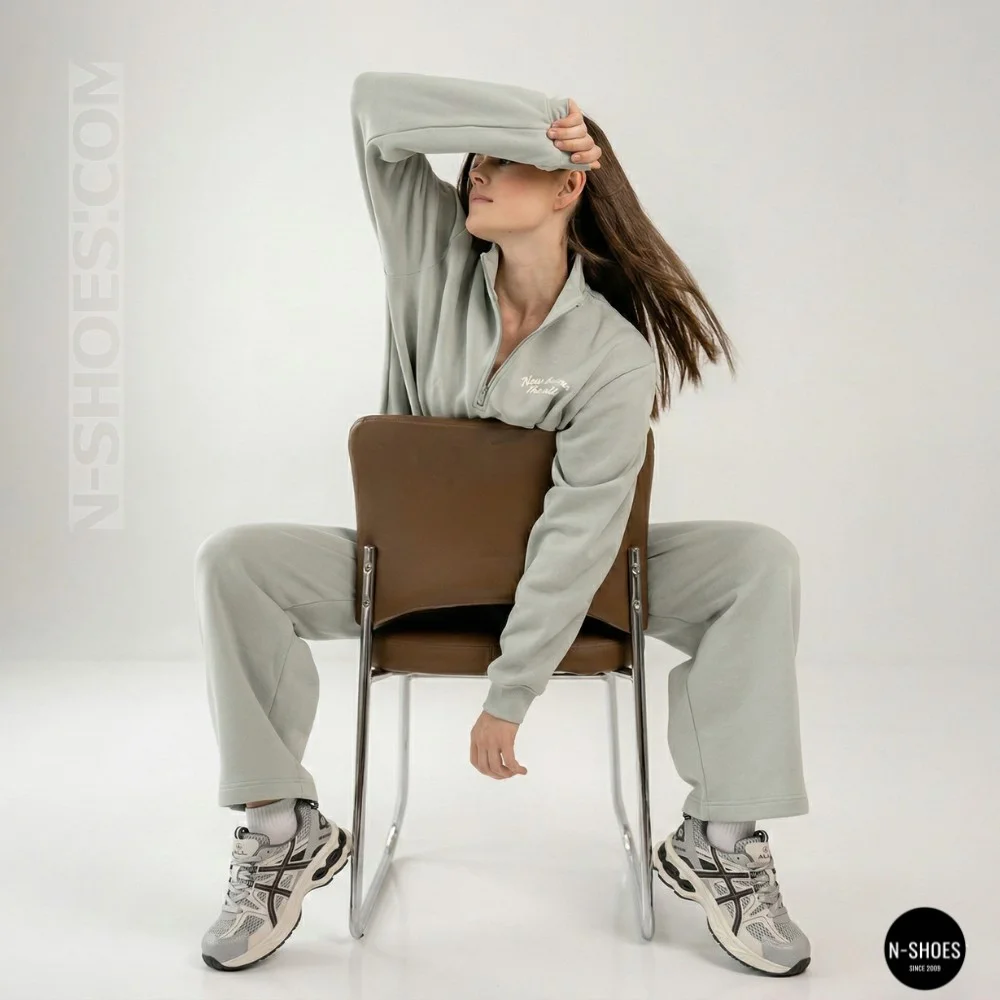 Жіночі сірі кросівки Allsy 209784 t25675 Lonza 212533 grey 6166 у стилі ASICS GEL