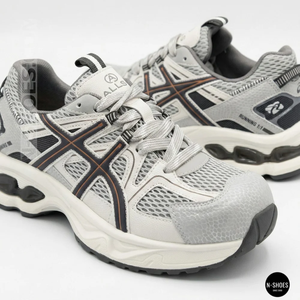 Жіночі сірі кросівки Allsy 209784 t25675 Lonza 212533 grey 6166 у стилі ASICS GEL