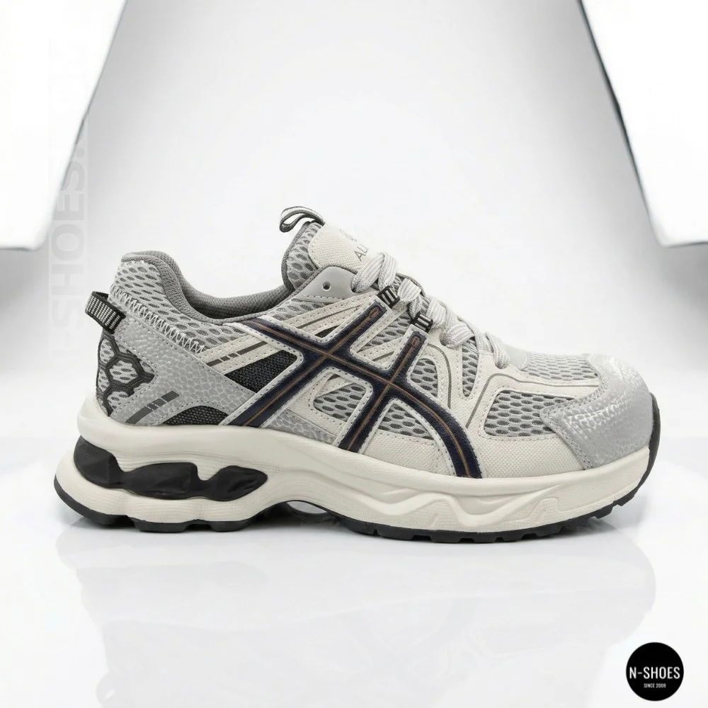 Жіночі сірі кросівки Allsy 209784 t25675 Lonza 212533 grey 6166 у стилі ASICS GEL