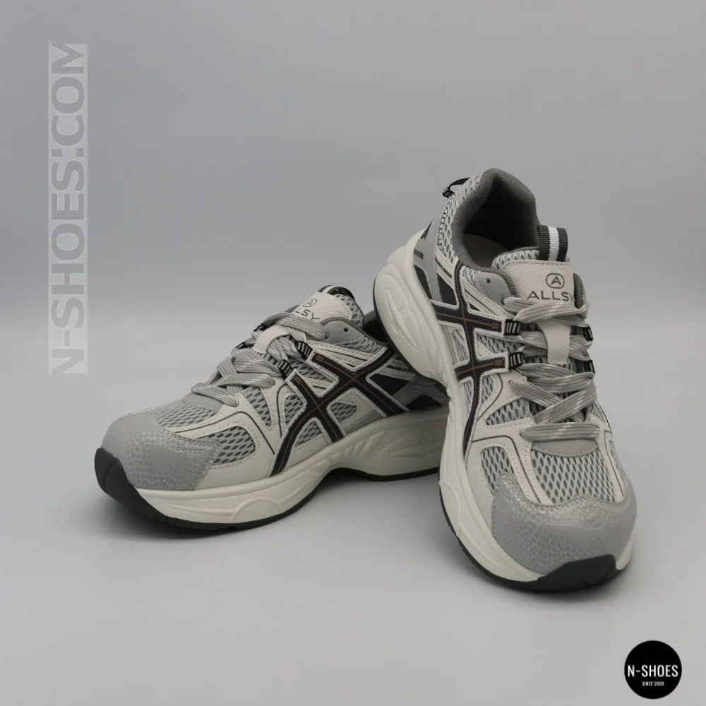 Жіночі сірі кросівки Allsy 209784 t25675 Lonza 212533 grey 6166 у стилі ASICS GEL
