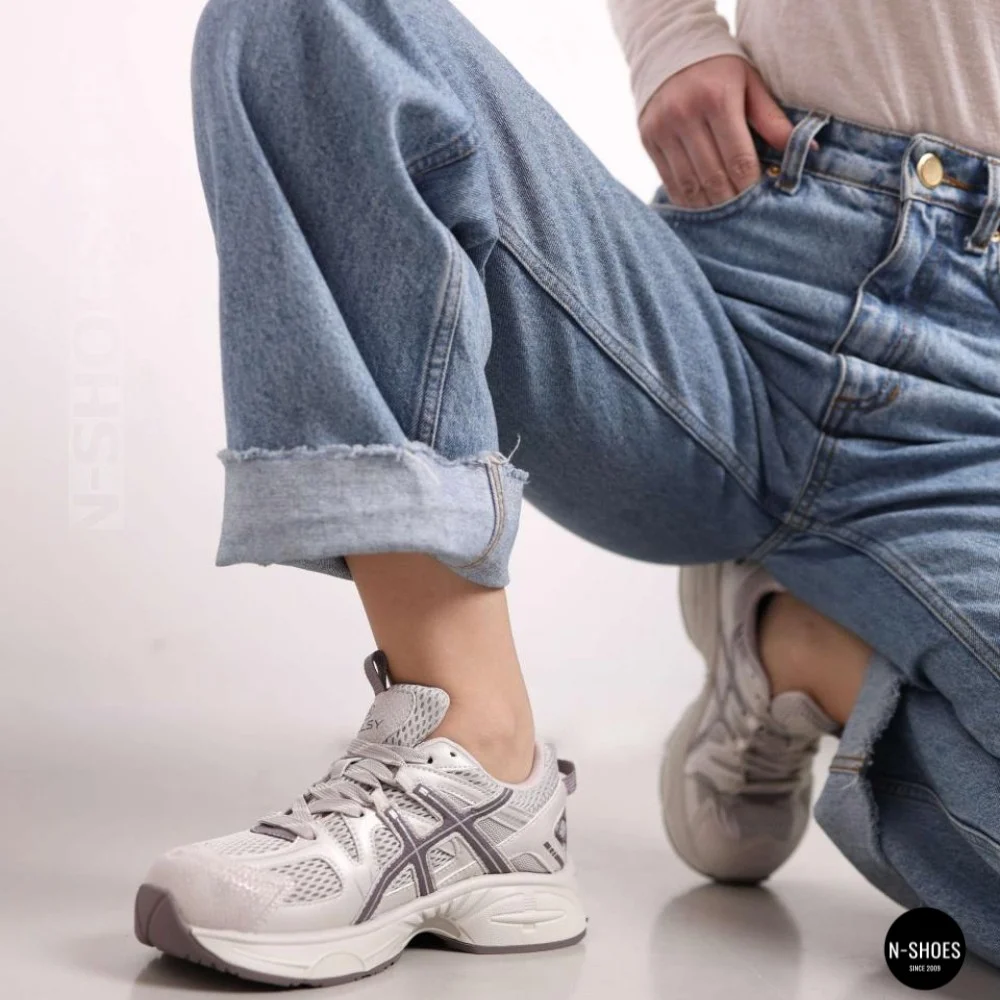 Жіночі сірі кросівки Allsy 209784 t25675 Lonza 212533 grey 6166 у стилі ASICS GEL