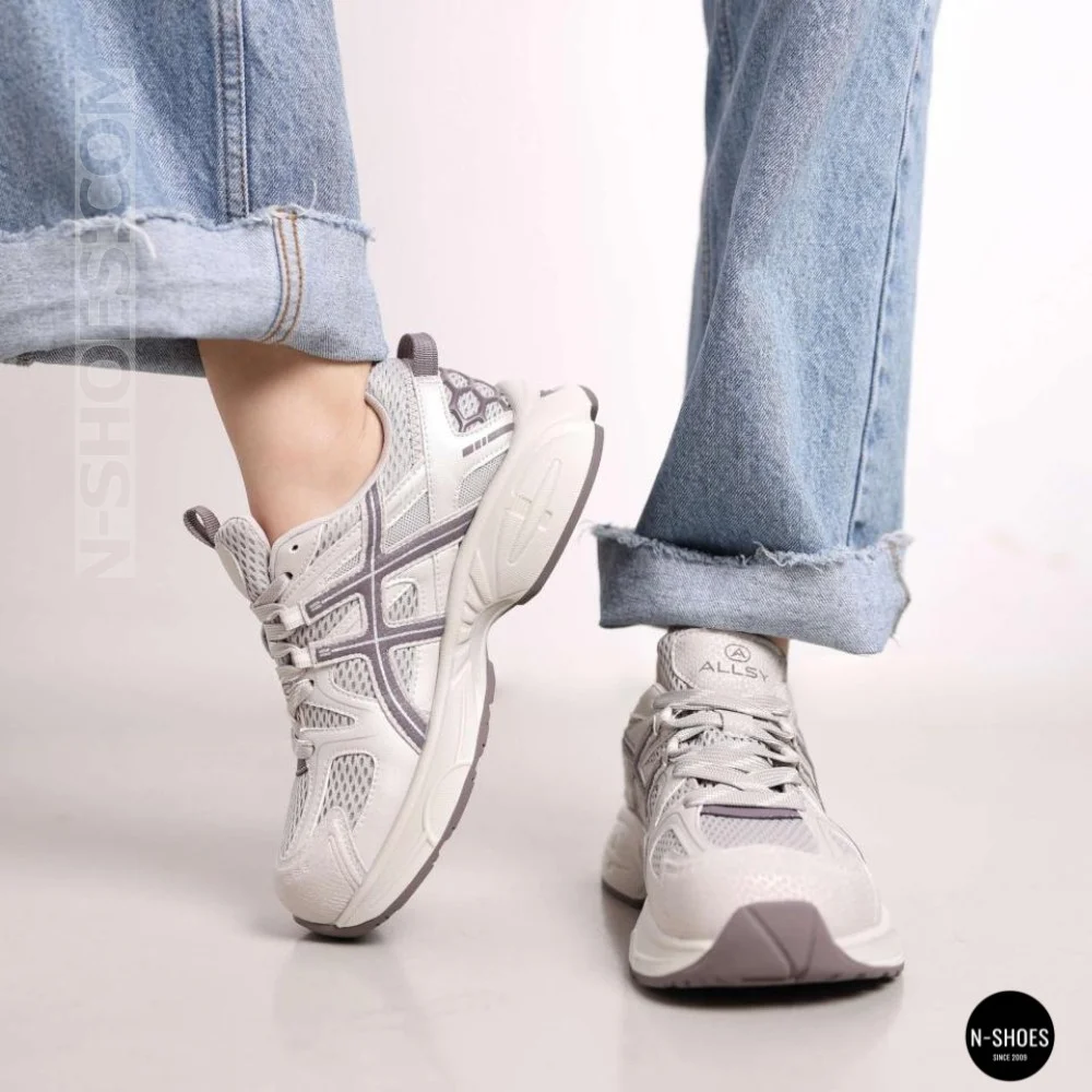 Жіночі сірі кросівки Allsy 209784 t25675 Lonza 212533 grey 6166 у стилі ASICS GEL