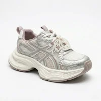 Жіночі сріблясто-білі кросівки Allsy Lonza 206901 yr17-1 silver 6167 у стилі Asics Gel-1130