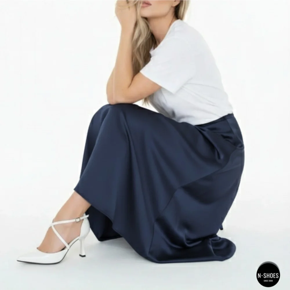 Women's White Sandals by Fabio Monelli on a Stable French Heel