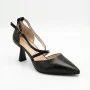 Women's Black Fabio Monelli Sandal Shoes with a Stable Heel