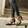 Women's Black Fabio Monelli Sandal Shoes with a Stable Heel