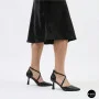 Women's Black Fabio Monelli Sandal Shoes with a Stable Heel