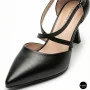Women's Black Fabio Monelli Sandal Shoes with a Stable Heel
