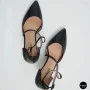 Women's Black Fabio Monelli Sandal Shoes with a Stable Heel