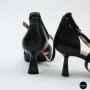 Women's Black Fabio Monelli Sandal Shoes with a Stable Heel