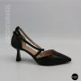 Women's Black Fabio Monelli Sandal Shoes with a Stable Heel