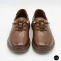 Women's Brown Leather Moccasin-Sneakers Allsy 207744 q1-01-3 6171