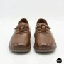 Women's Brown Leather Moccasin-Sneakers Allsy 207744 q1-01-3 6171