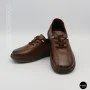 Women's Brown Leather Moccasin-Sneakers Allsy 207744 q1-01-3 6171