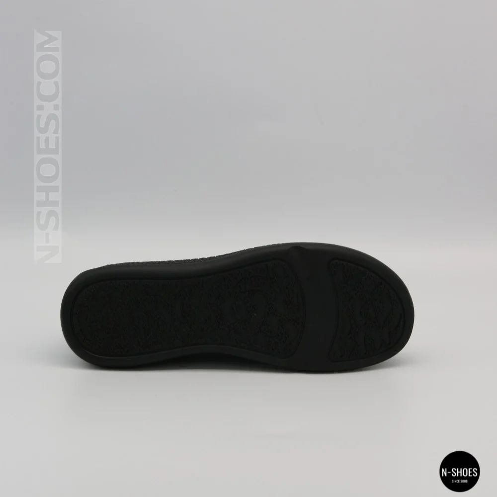 Women's Black Leather Moccasin Sneakers Allsy 207743 q1-01-2 Black 6172