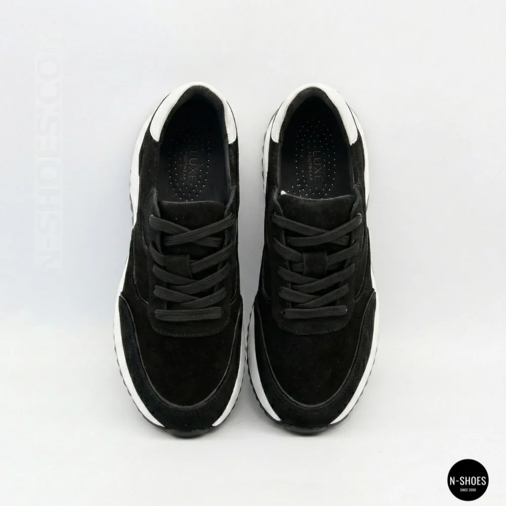 Women's Black Suede Wedge Sneakers Romax Comfort 1361-4v 6173