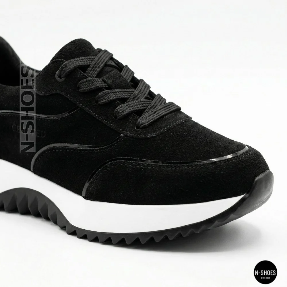 Women's Black Suede Wedge Sneakers Romax Comfort 1361-4v 6173