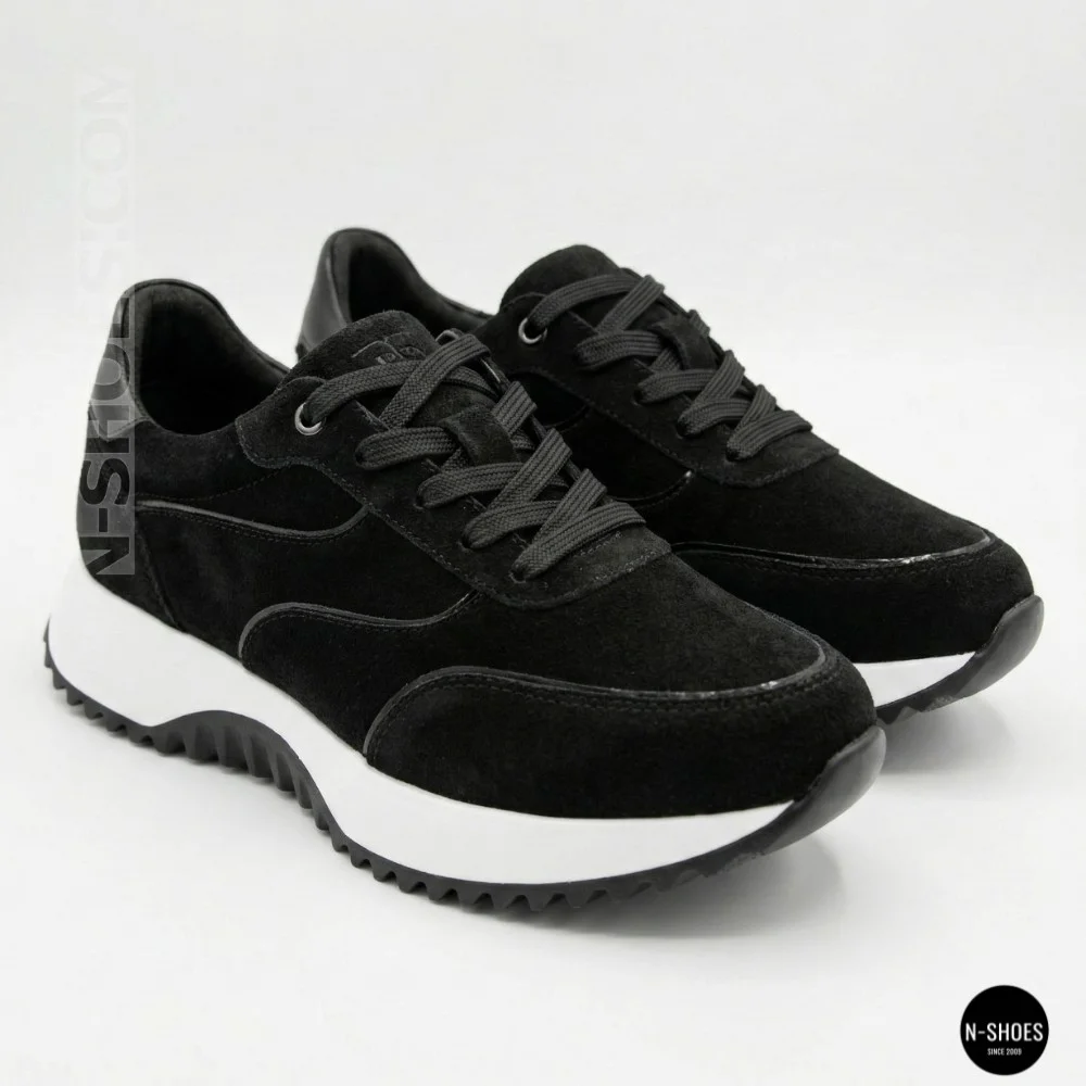 Women's Black Suede Wedge Sneakers Romax Comfort 1361-4v 6173