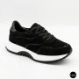 Women's Black Suede Wedge Sneakers Romax Comfort 1361-4v 6173