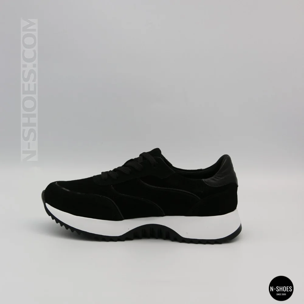 Women's Black Suede Wedge Sneakers Romax Comfort 1361-4v 6173