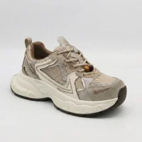 Женские трендовые кроссовки на платформе Allsy 211243 25z51d2792-1 lonza beige 6175 бежевые в стиле Balenciaga Runner