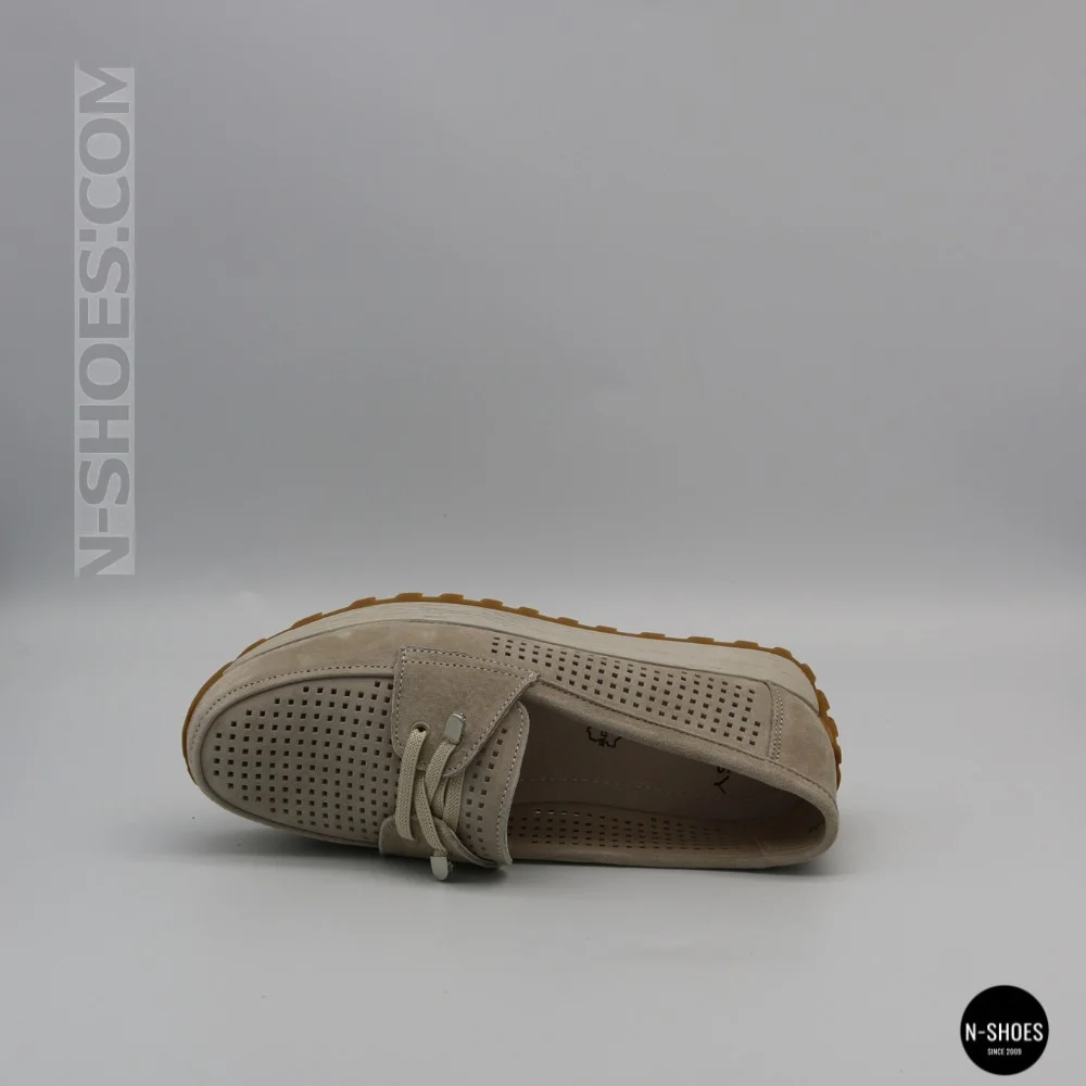 Жіночі замшеві лофери-мокасини Allsy 208203-l5-056912-22 Lonza beige 6184