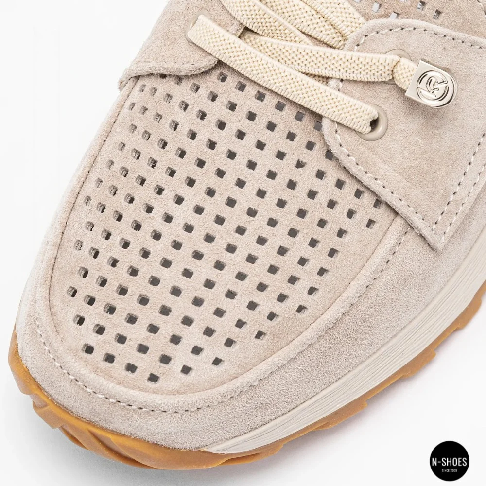 Жіночі замшеві лофери-мокасини Allsy 208203-l5-056912-22 Lonza beige 6184