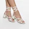 Women's white sandals with a strap Lirio L 0308-4058-70 Napoli 6187 made of genuine leather