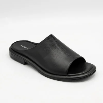 Women's black leather clogs Fabio Monelli 211980 Lonza 1220-001 black 6200