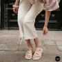 Comfortable Women's Grey Leather Sandals Allsy 209317