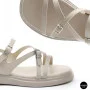 Comfortable Women's Grey Leather Sandals Allsy 209317