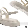 Comfortable Women's Grey Leather Sandals Allsy 209317