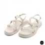 Comfortable Women's Grey Leather Sandals Allsy 209317
