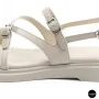 Comfortable Women's Grey Leather Sandals Allsy 209317