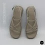 Comfortable Women's Grey Leather Sandals Allsy 209317