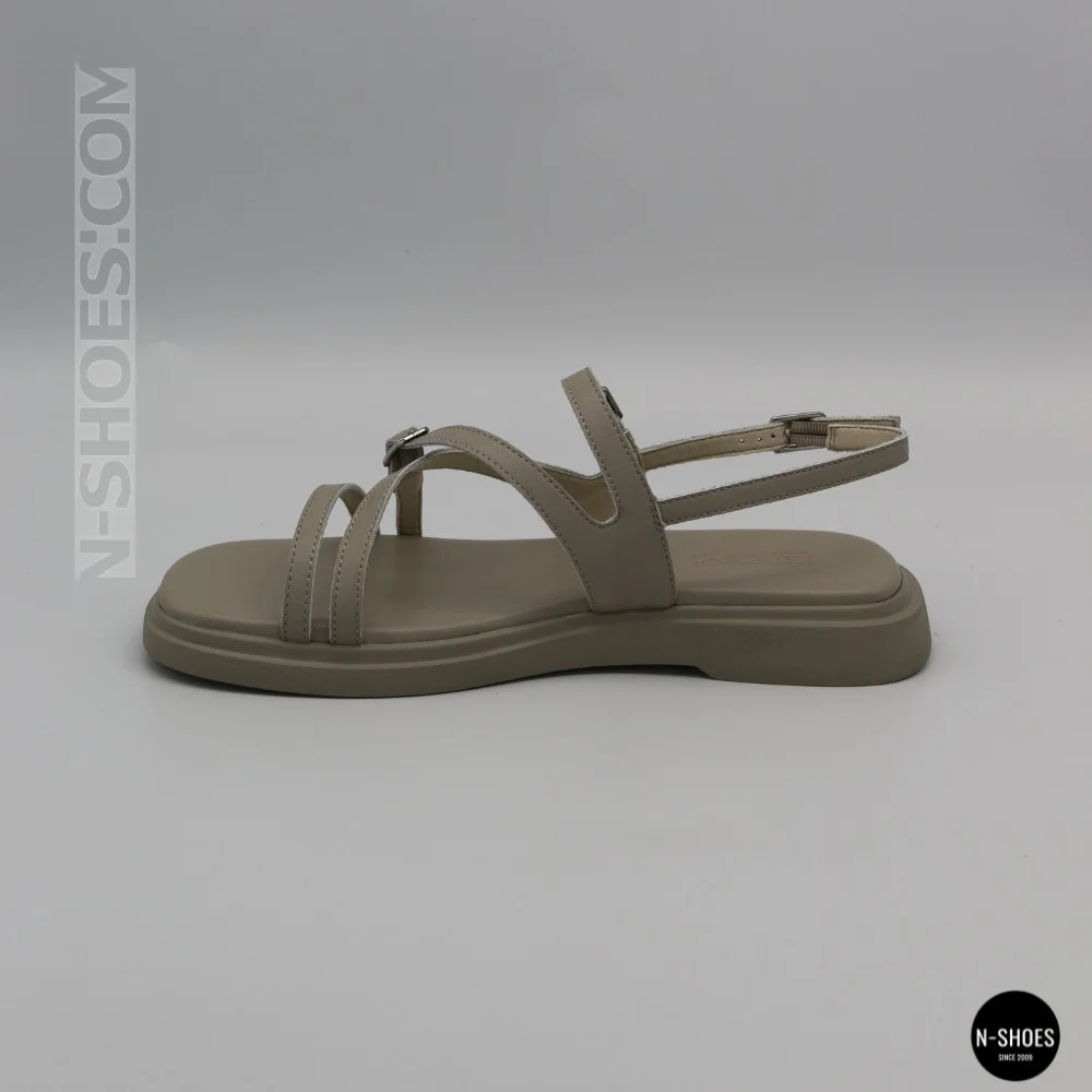 Comfortable Women's Grey Leather Sandals Allsy 209317