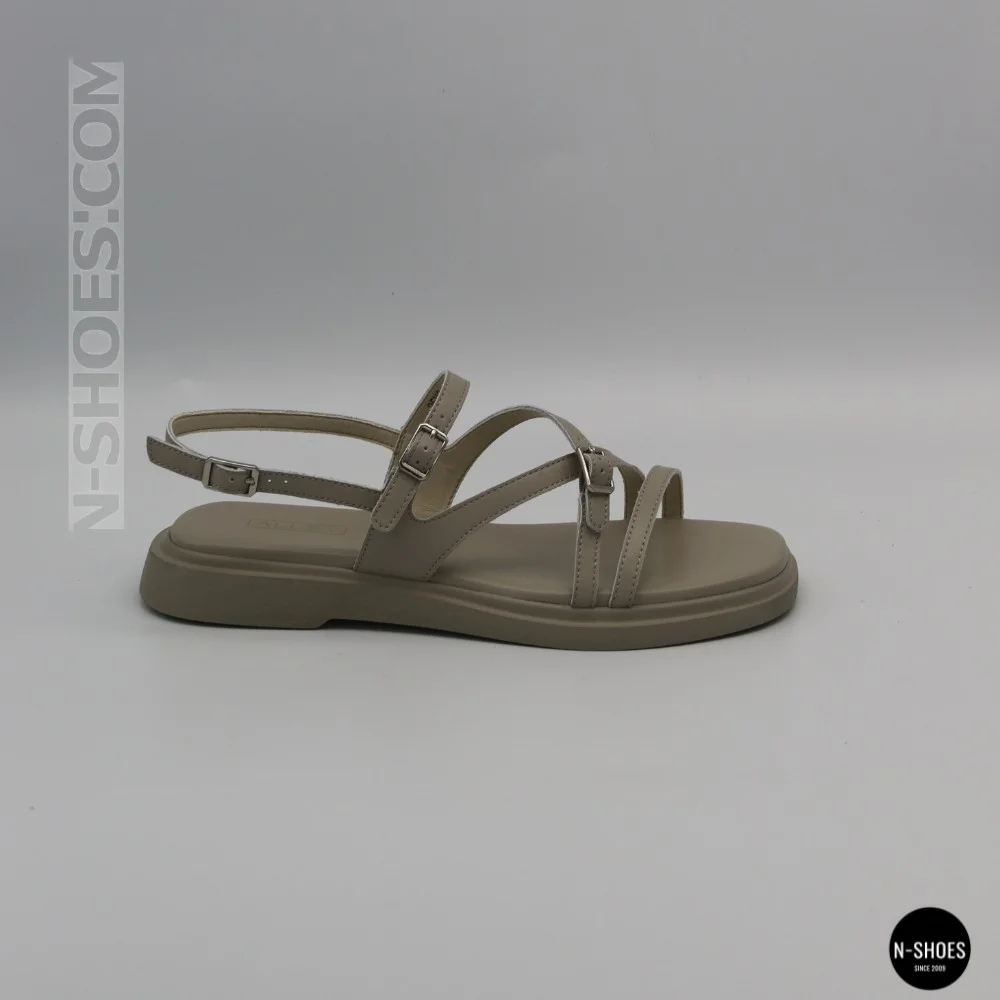 Comfortable Women's Grey Leather Sandals Allsy 209317