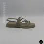 Comfortable Women's Grey Leather Sandals Allsy 209317