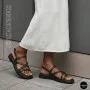 Elegant Chocolate Leather Sandals Allsy 209315