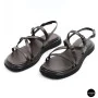 Elegant Chocolate Leather Sandals Allsy 209315