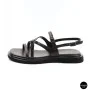 Elegant Chocolate Leather Sandals Allsy 209315