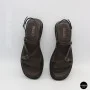 Elegant Chocolate Leather Sandals Allsy 209315