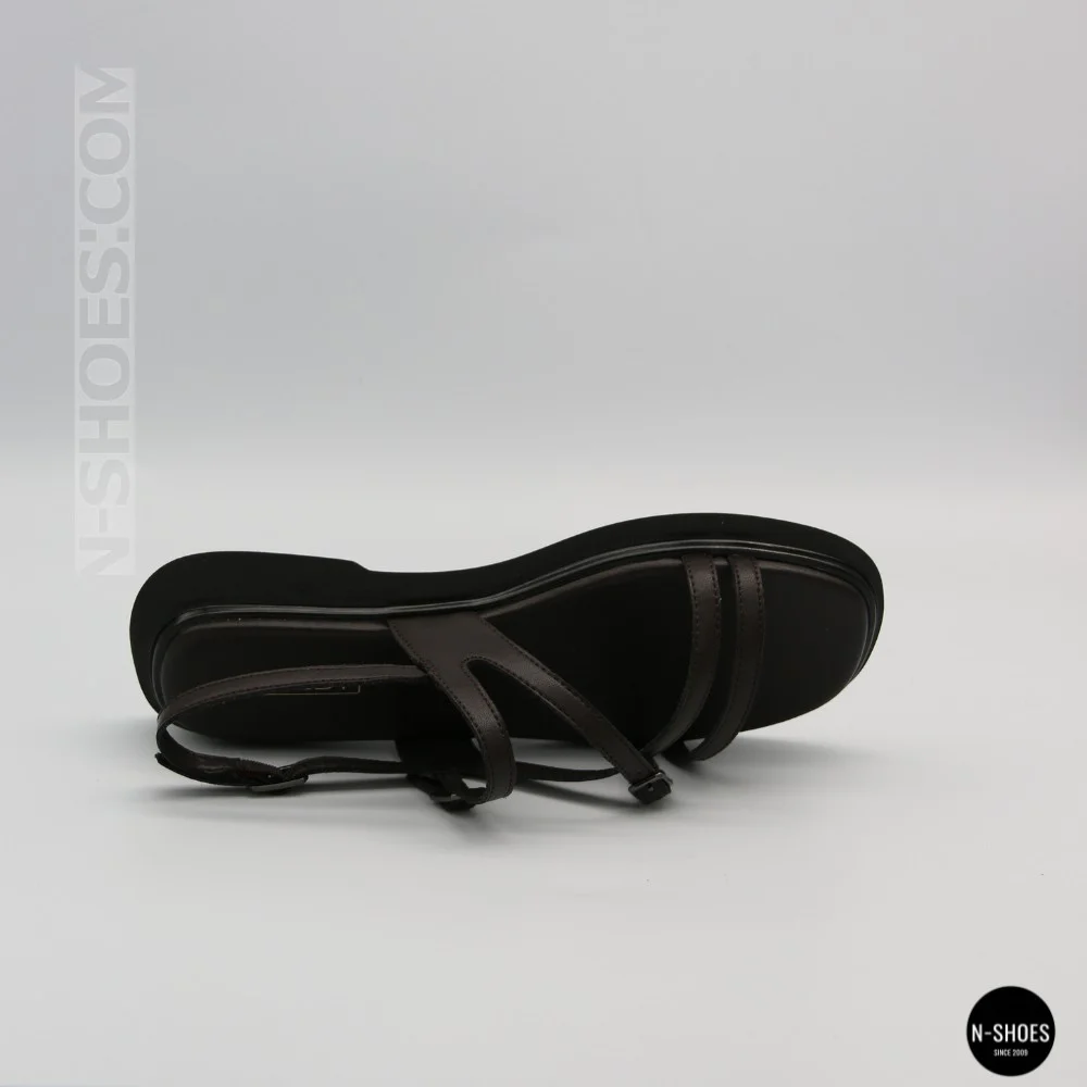 Elegant Chocolate Leather Sandals Allsy 209315